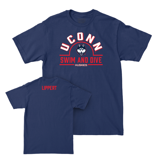 UConn Women's Swim & Dive Arch Navy Tee  - Claire Lippert