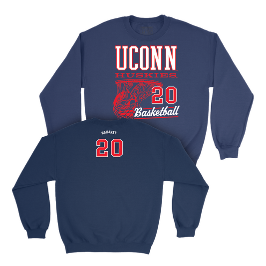 UConn Men's Basketball Hoops Navy Crew  - Aidan Mahaney