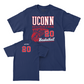 UConn Men's Basketball Hoops Navy Tee  - Aidan Mahaney