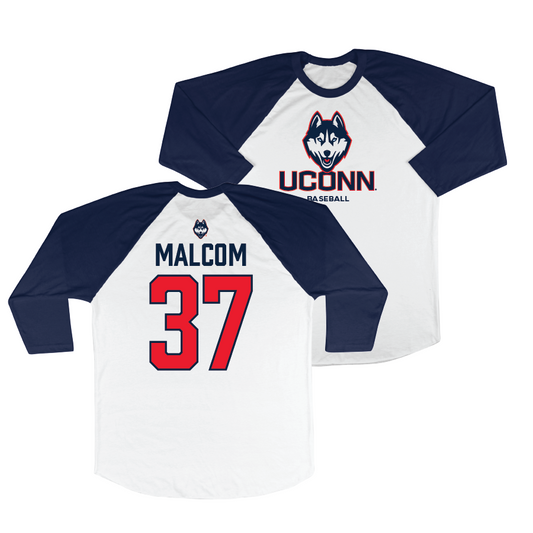 UConn Baseball 3/4 Sleeve Raglan Tee - Matthew Malcom | #37