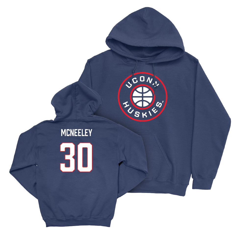 Navy Men's Basketball Hardwood Hoodie  - Liam McNeeley