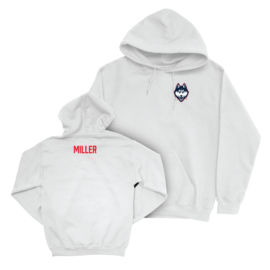UConn Women's Track & Field Logo White Hoodie  - Emily Miller