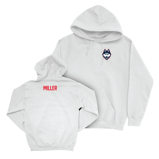 UConn Women's Track & Field Logo White Hoodie  - Emily Miller