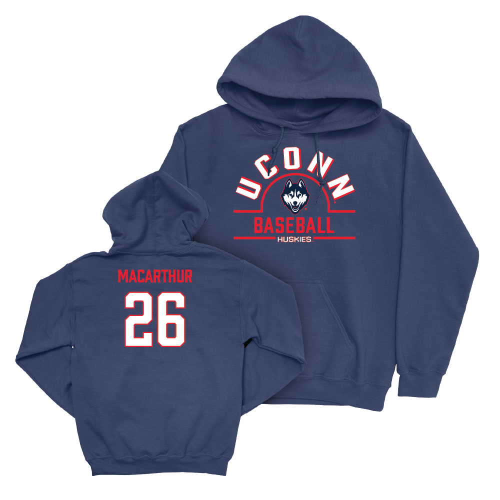 UConn Baseball Arch Navy Hoodie  - Grant MacArthur