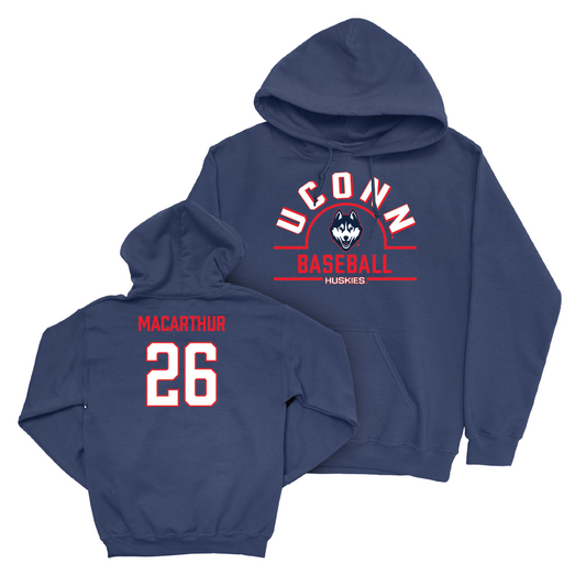 UConn Baseball Arch Navy Hoodie  - Grant MacArthur