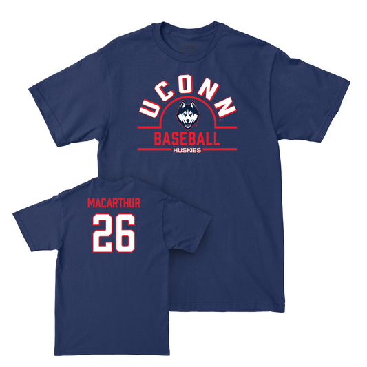 UConn Baseball Arch Navy Tee  - Grant MacArthur