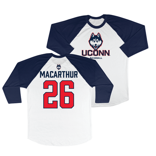 UConn Baseball 3/4 Sleeve Raglan Tee  - Grant MacArthur