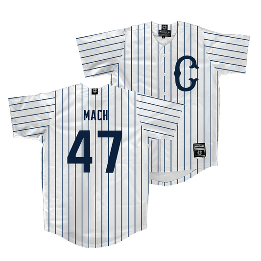 UConn Baseball White Jersey - Alex Mach | #47