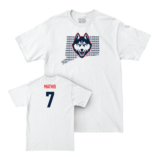 Women's Soccer White Bleed Blue Comfort Colors Tee  - Naomi Mathis