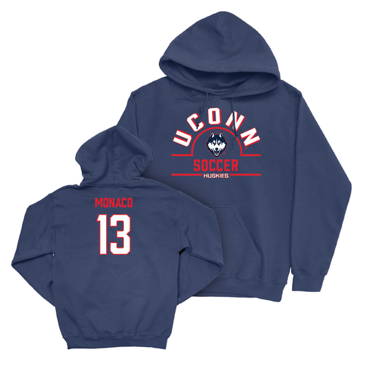 UConn Women's Soccer Arch Navy Hoodie  - Kelly Monaco