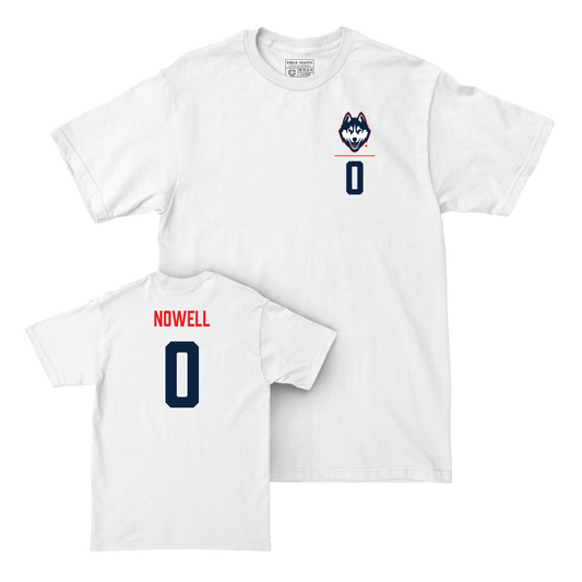 UConn Men's Basketball Logo White Comfort Colors Tee  - Ahmad Nowell