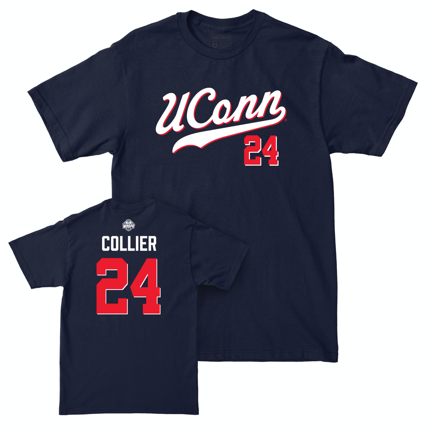 Legacy Collection: UConn Women's Basketball Navy Script Tee - Napheesa Collier | #24