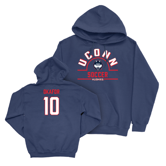 UConn Women's Soccer Arch Navy Hoodie - Chioma Okafor | #10