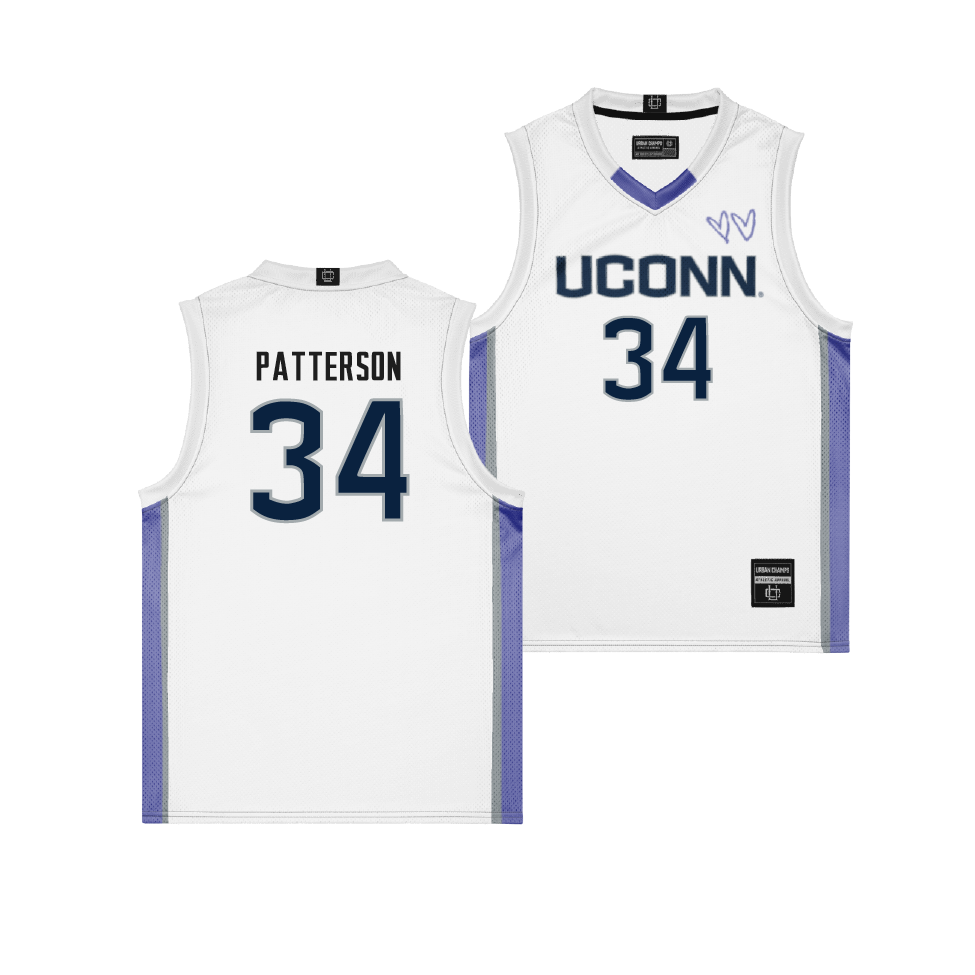 UConn White/Purple Basketball Jersey - Ayanna Patterson | #34