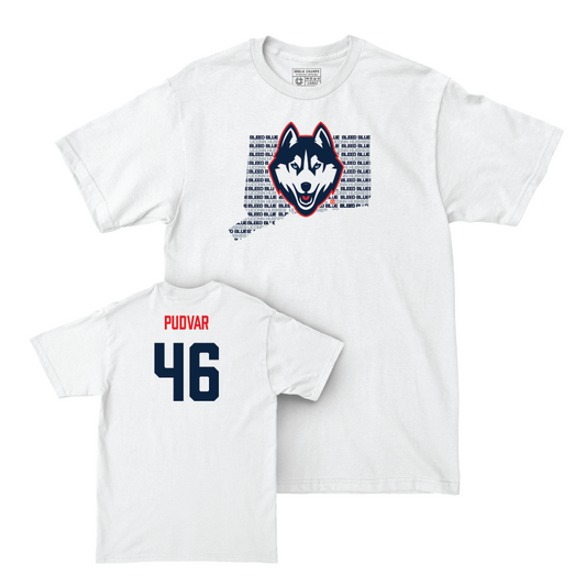 Baseball White Bleed Blue Comfort Colors Tee  - Oliver Pudvar