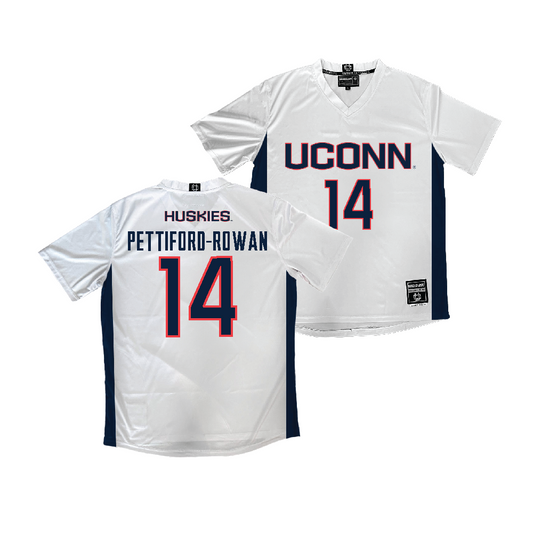 UConn Women's Soccer White Jersey - Peyton Pettiford-Rowan | #14