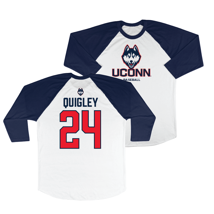 UConn Baseball 3/4 Sleeve Raglan Tee - Michael Quigley | #24