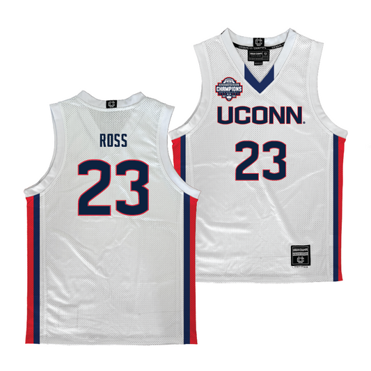 PRE-ORDER: UConn Men's Basketball National Champions White Jersey - Jayden Ross | #23