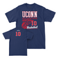 UConn Women's Basketball Hoops Navy Tee - Qadence Samuels | #10