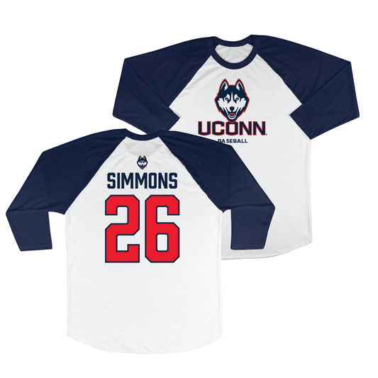 UConn Baseball 3/4 Sleeve Raglan Tee - T.C. Simmons | #26