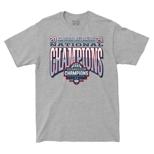 UCONN MBB 2024 National Champions Classic Sport Grey T-shirt
