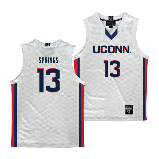 UConn Men's Basketball White Jersey - Richie Springs | #13