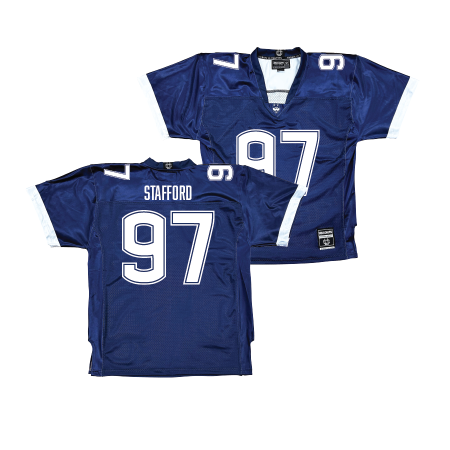 Navy UConn Football Jersey - Jelani Stafford