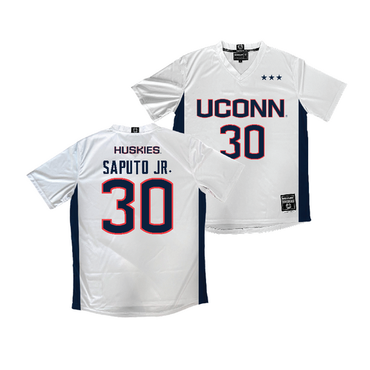 UConn Men's Soccer White Jersey - Joey Saputo Jr.