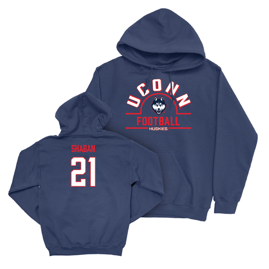 UConn Football Arch Navy Hoodie - Danny Shaban | #21