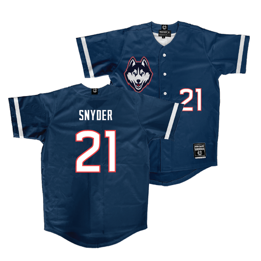 UConn Softball Navy Jersey - Rayah Snyder | #21