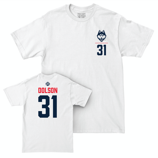 Legacy Collection: UConn Women's Basketball White Logo Comfort Colors Tee - Stefanie Dolson | #31