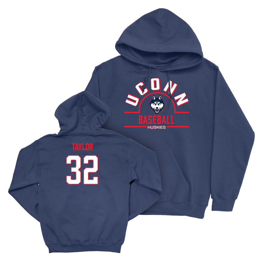 UConn Baseball Arch Navy Hoodie  - Cole Taylor