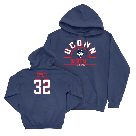 UConn Baseball Arch Navy Hoodie  - Cole Taylor