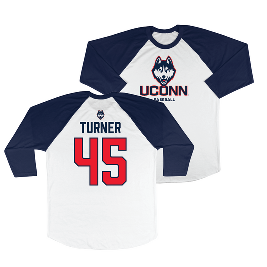 UConn Baseball 3/4 Sleeve Raglan Tee - Tommy Turner | #45