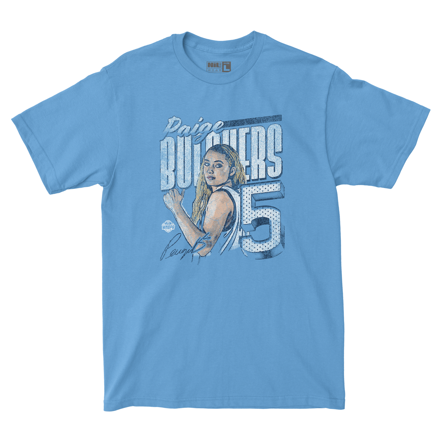 EXCLUSIVE RELEASE: Paige Bueckers Illustration Light Blue Tee