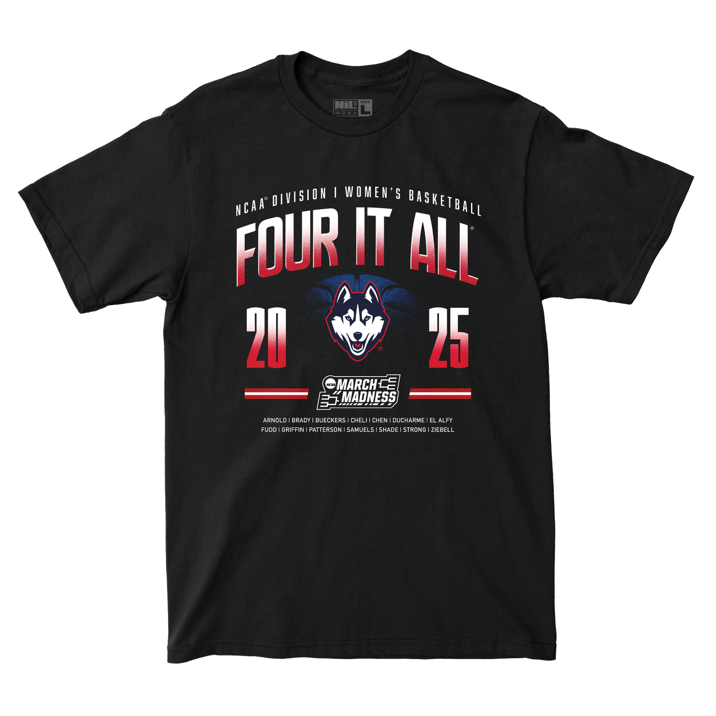 UConn Women's Basketball Four It All Tee