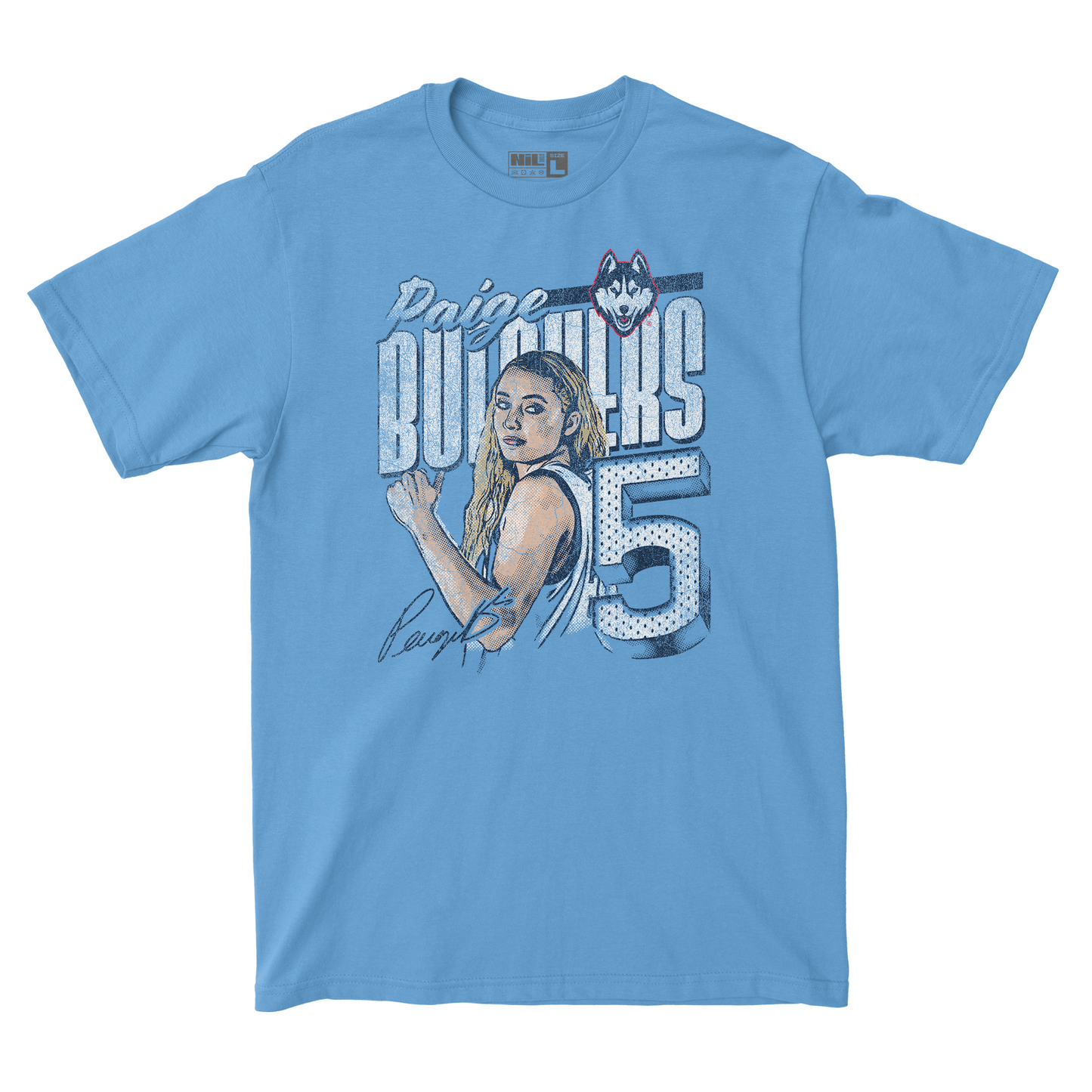 EXCLUSIVE RELEASE: Paige Bueckers Illustrated Light Blue Tee