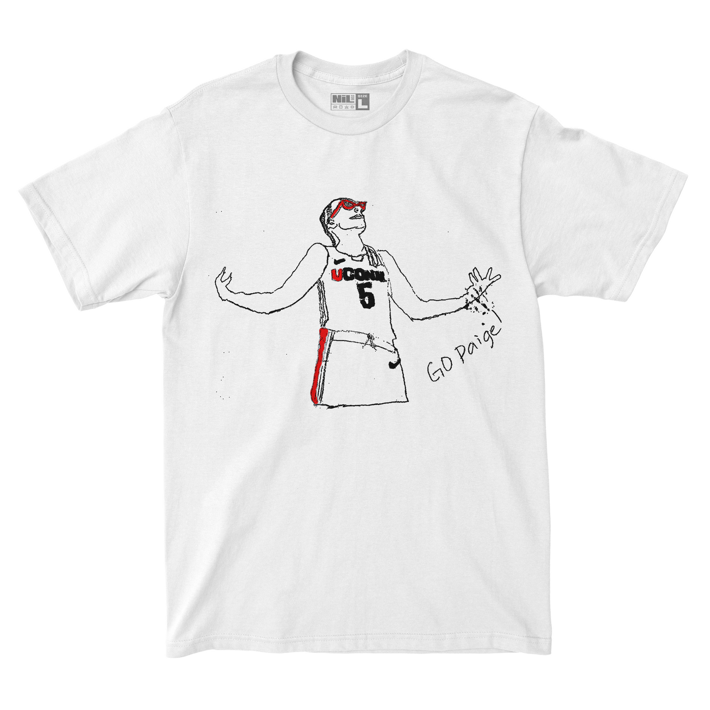 EXCLUSIVE RELEASE: Paige Bueckers Illustration White Tee