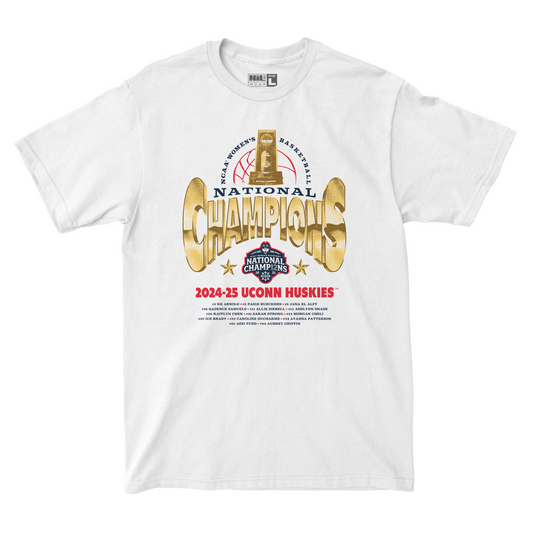 UConn Women's Basketball National Champions Gold Tee