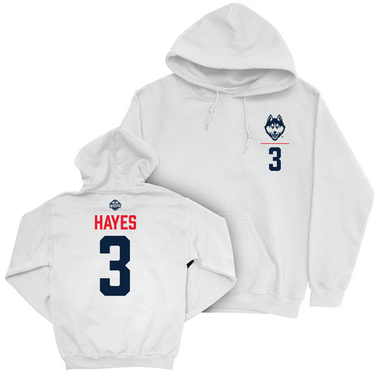 Legacy Collection: UConn Women's Basketball White Logo Hoodie - Tiffany Hayes | #3