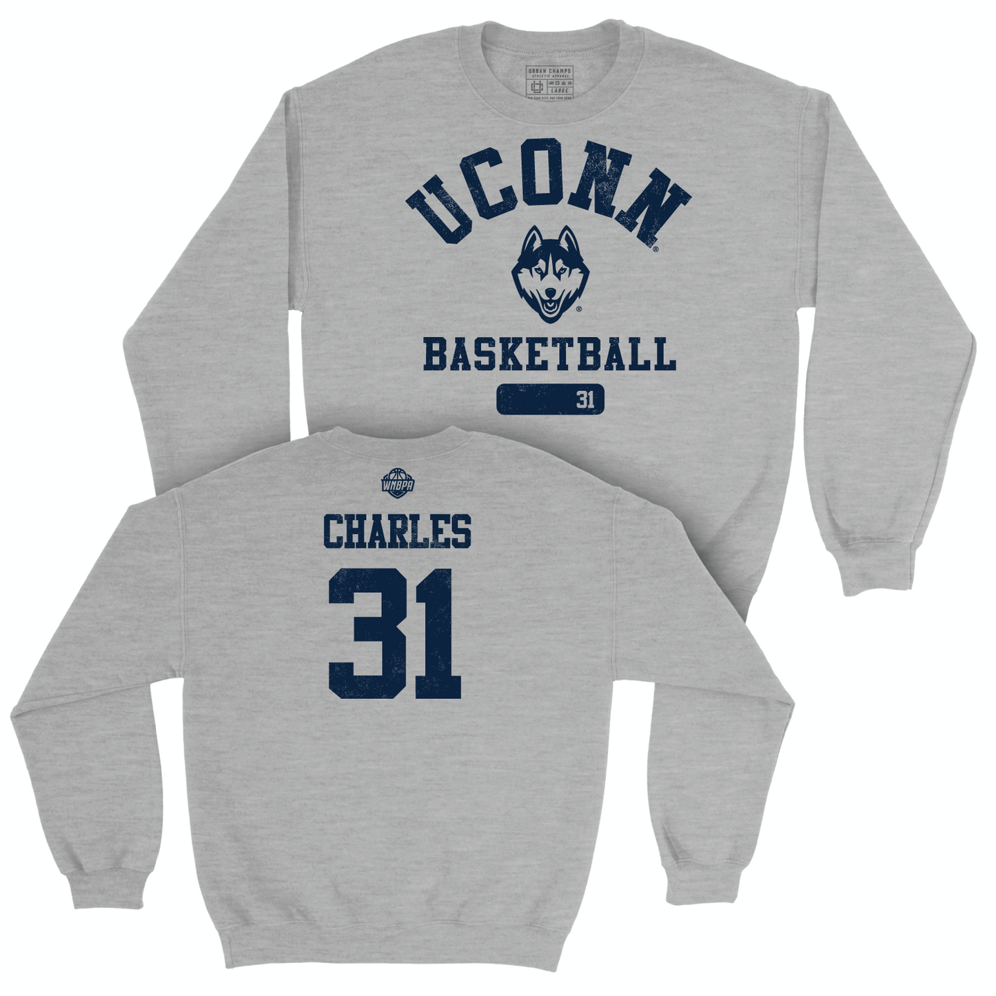 Legacy Collection: UConn Women's Basketball Sport Grey Varsity Crew - Tina Charles | #31