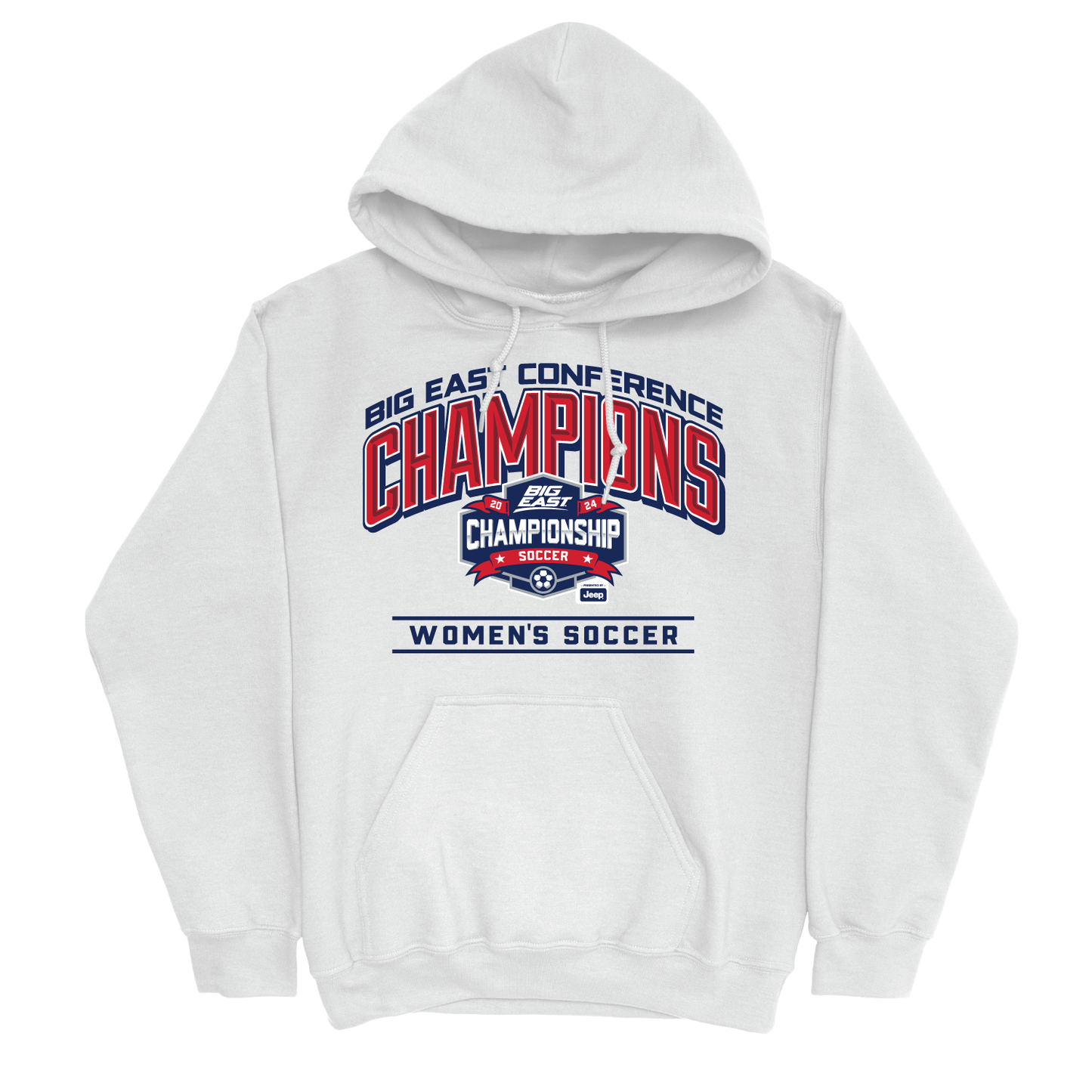 UConn Women's Soccer 2024 Tournament Champions White Hoodie