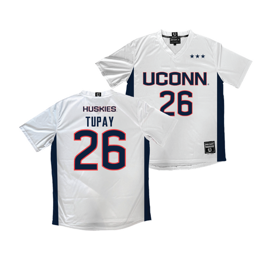 UConn Men's Soccer White Jersey  - Alex Tupay