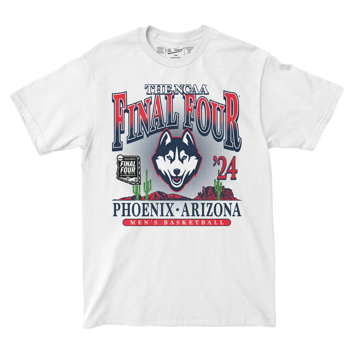 UCONN MBB 2024 Final Four Phoenix White T-shirt by Retro Brand
