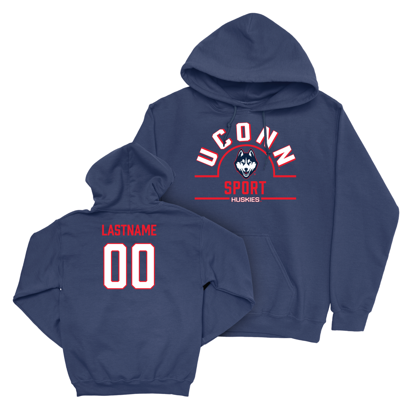 UConn Baseball Arch Navy Hoodie  - Jack Sullivan