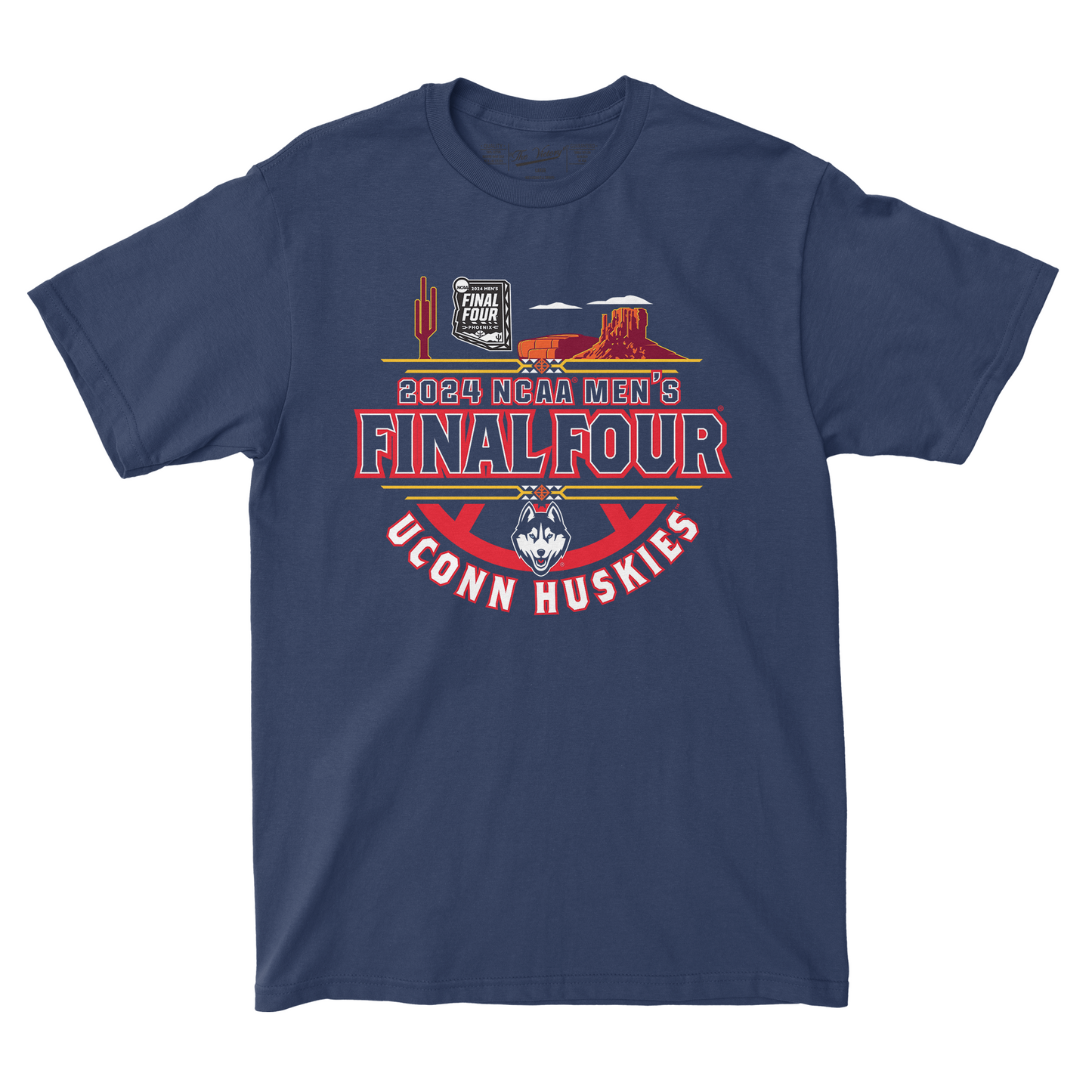 UConn MBB 2024 Final Four Desert Navy T-shirt by Retro Brand