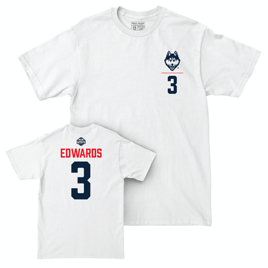 Legacy Collection: UConn Women's Basketball White Logo Comfort Colors Tee - Aailyah Edwards | #3