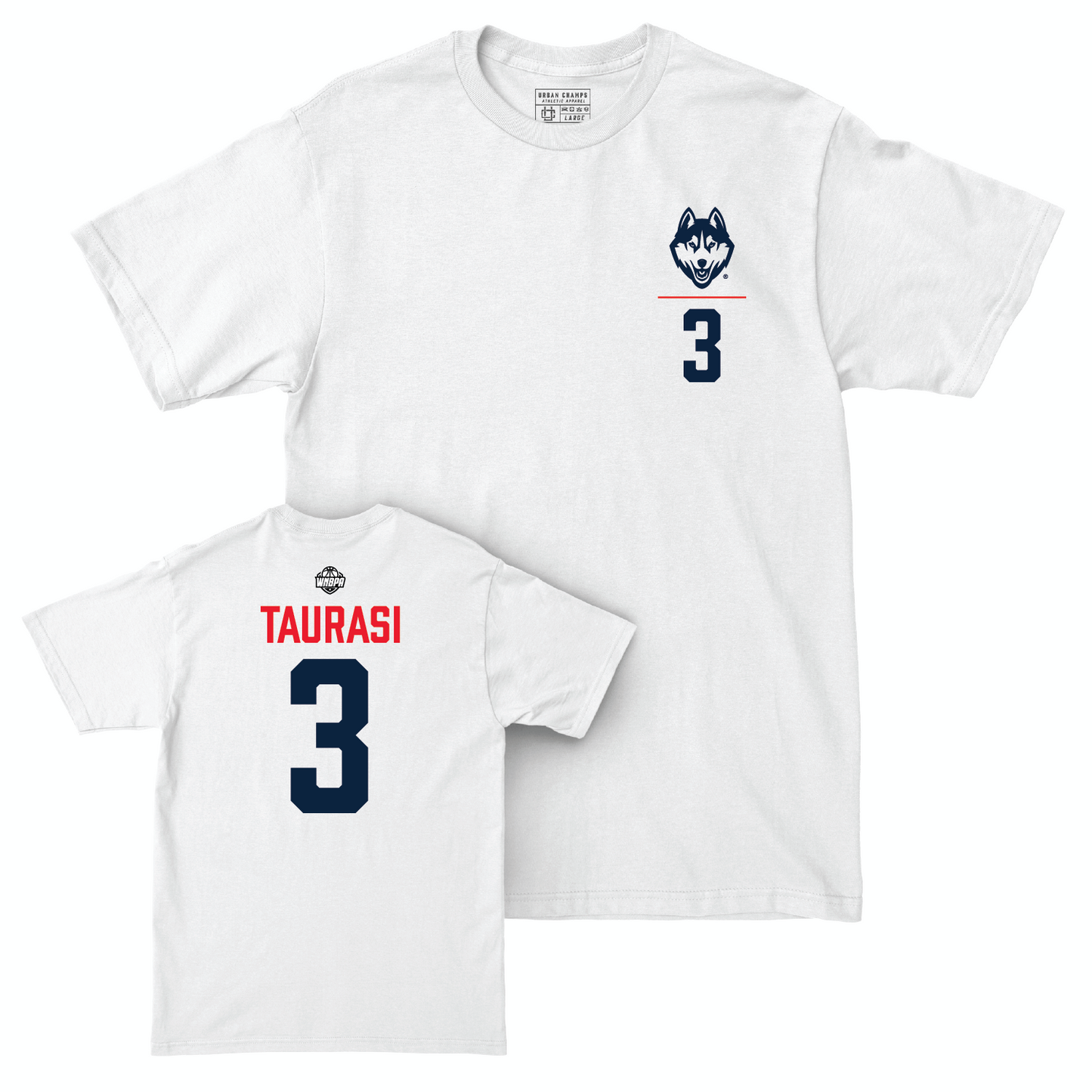 Legacy Collection: UConn Women's Basketball White Logo Comfort Colors Tee - Diana Taurasi | #3