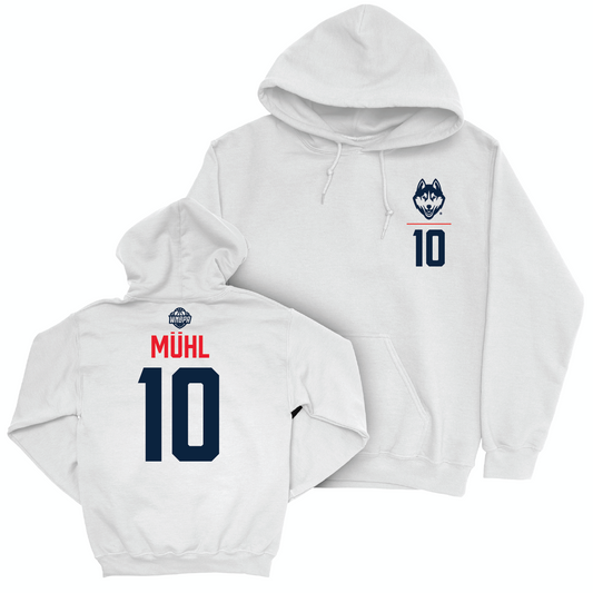 Legacy Collection: UConn Women's Basketball White Logo Hoodie - Nika Mühl | #10