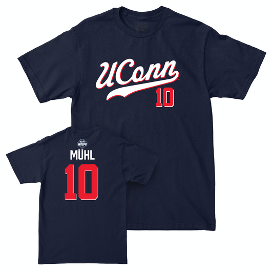 Legacy Collection: UConn Women's Basketball Navy Script Tee - Nika Mühl | #10